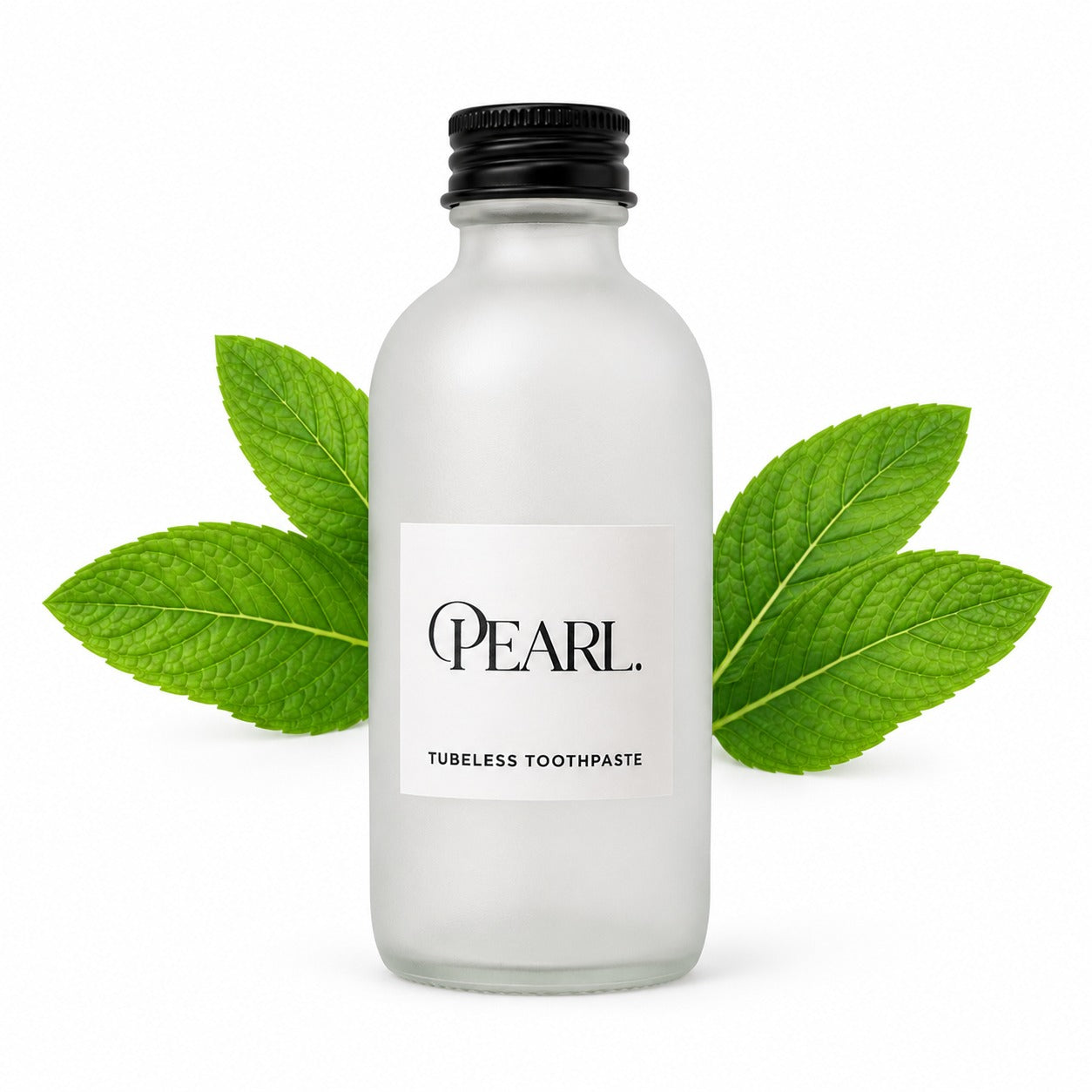 Toothpaste in a Bottle - White Sea Glass & Fluoride Mint Toothpaste Tablets | 62 Tablets | Refill Pouch